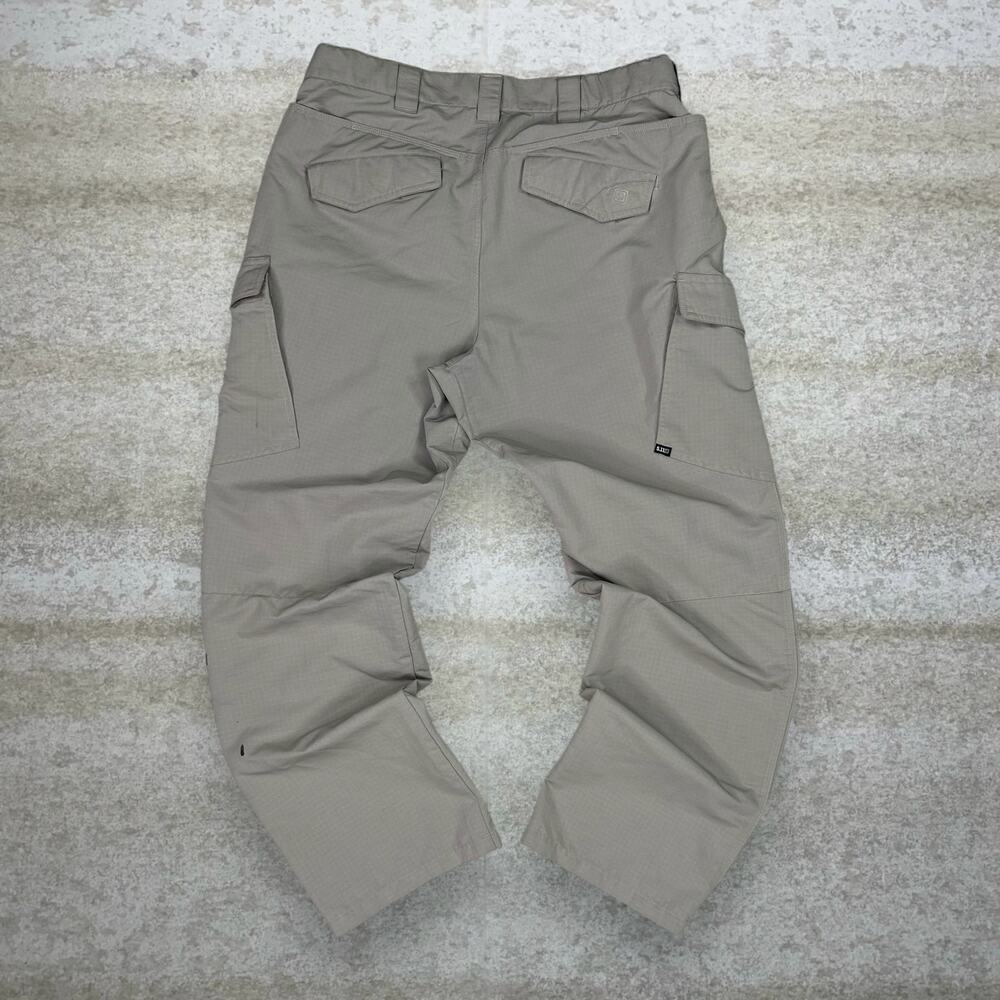 Vintage 90s 5.11 Tactical Pants 36x32 Baggy Tan Cargos Polyester Light Weight